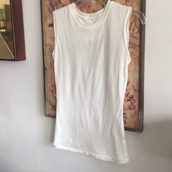 SPIRITUAL GANGSTER STRETCH WHITE SLEEVELESS TANK TOP S - Picture 4 of 8